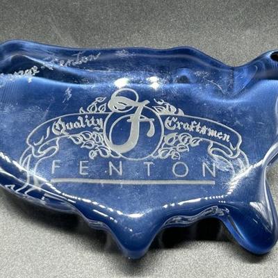 Antiq Fenton US Shaped Tray 
 Signed George Fenton