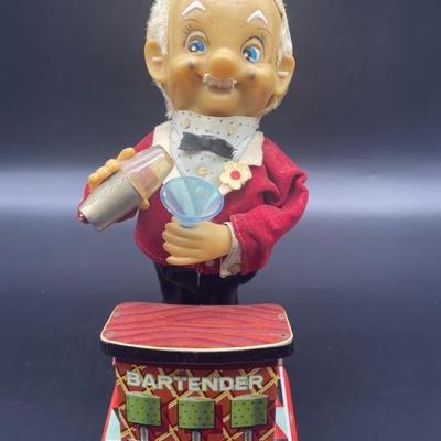 Vintage Rosko Tin Toy: Bartender
