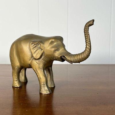 BRASS ELEPHANT  |  
Heavy brass figure of an elephant - l. 7 in.