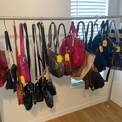 Handbags: Dooney & Bourke, & B.Markowski. Most are new, some are barely used