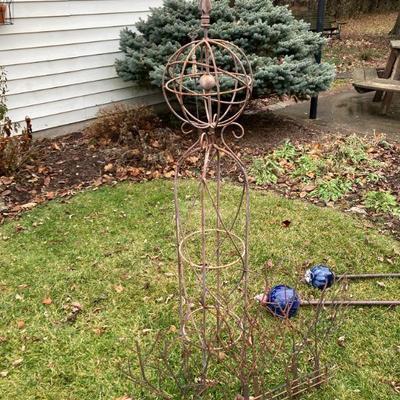 Armilary sphere yard art