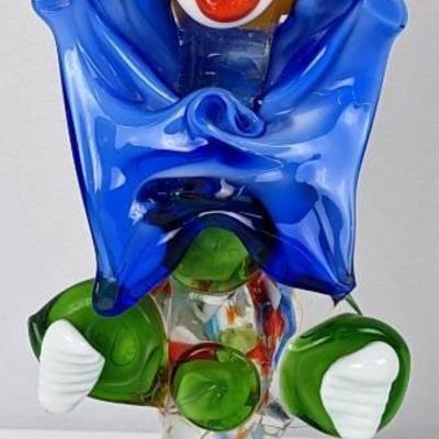 Murano Italian Hand Blown Art Glass Circus Clown