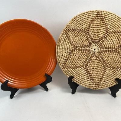 Vintage Bauer Orange Ringware 12.5