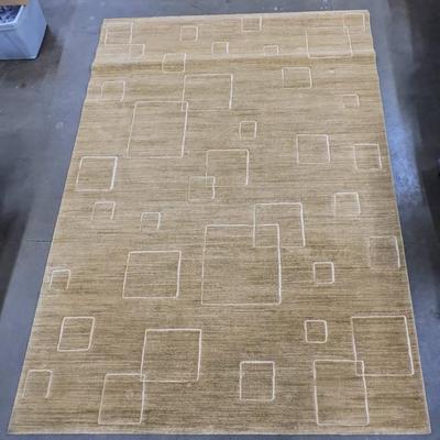 Contempo Polypropylene Area Rug with Squares, 11 Ft x 7 Ft - Made in Belgium
