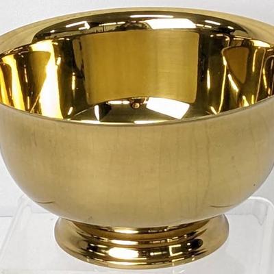 Webster & Wilcox International Silver 7-In Bowl - Electroplated Gold
