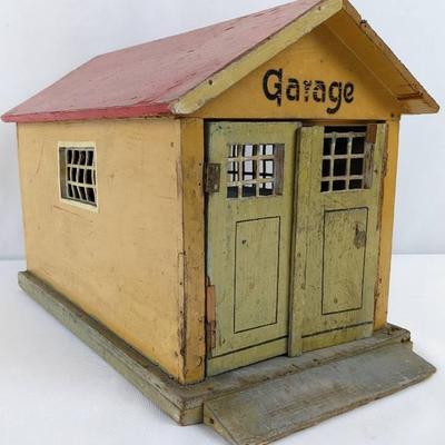 Antique Wooden Toy Country Garage - Made in Germany
