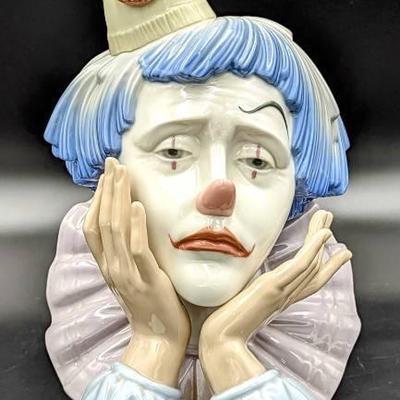 Lladro Porcelain Clown Bust Sculpture #5129