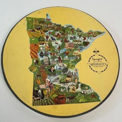 Vintage Springbok Contour Jigsaw Puzzle - State of Minnesota 1968