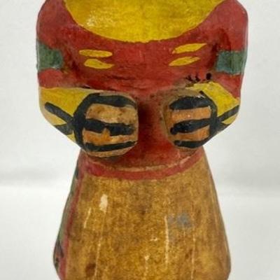 Antique Hopi Kachina Doll - Cottonwood & Hand Painted