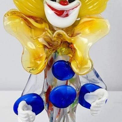 Vintage Murano Italian Hand Blown Art Glass Circus Clown