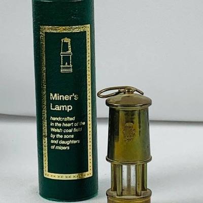 Vintage Brass Welsh Miners Lamp
