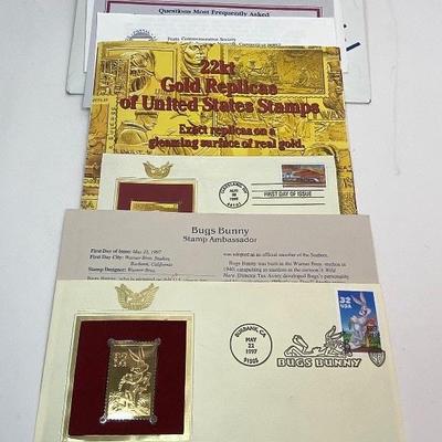 22K Gold Bugs Bunny Stamp from the Postal Commemorative Society
