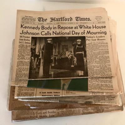Collection of historical headline newspapers