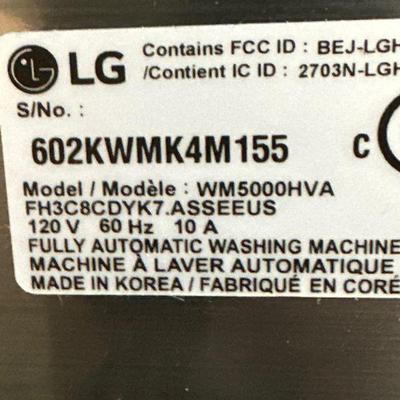 THIS ITEM ONLY AVAILABLE NOW FOR PRE-SALE - LG Smart Washer Model WM5000HVA & Matching Electric Dryer Model DLEX5000V - stainless steel,...