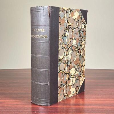 1888 LE LIVRE DE CUISINE  |
1888 7th edition, par Jules Gouffe, pub. Paris, Librairie Hachette et Cie, with marbled page edges - l. 10.5...