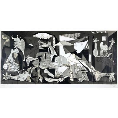 PICASSO 'GUERNICA' PRINT  |
A print of Picasso's Guernica - w. 55 x h. 27.5 in.