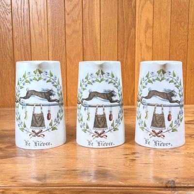 (3pc) D'AUTEUIL PITCHERS  |
h. 6 1/2 in.