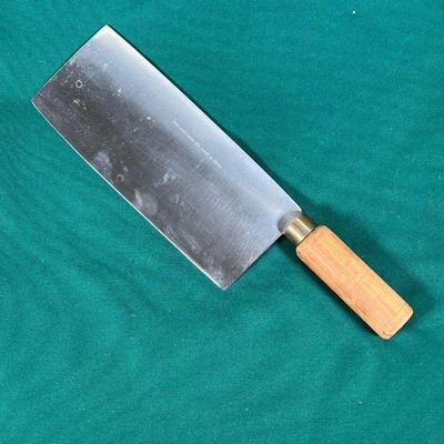 LARGE ALFRED ZANGER KNIFE  |
Wood handle, stainless steel blade, (l. 8 in.), Portugal - l. 12 in. (overall)