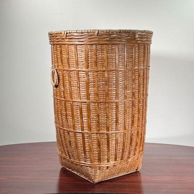 TALL WICKER BASKET  |
h. 21 x dia. 16 in.