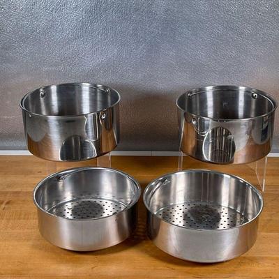 (4pc) CUISINART STEAMER INSERTS  |
Stainless steel steaming pot inserts - h. 4.75 x dia. 9 in. (largest)