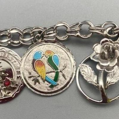 Sterling women's charm bracelet