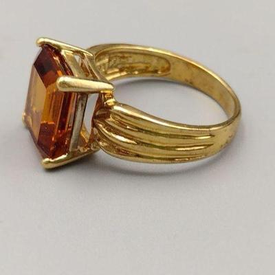 Nice orange sapphire women's fashionable ring