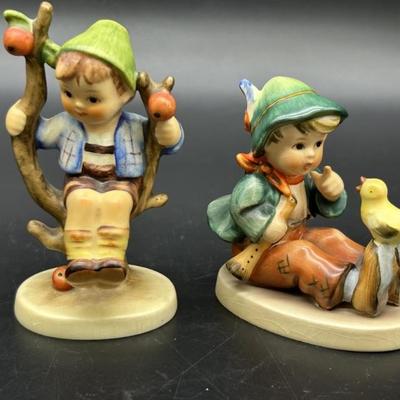 (2) Vintage Hummel Figurines: Apple Tree Boy & Singing Lesson