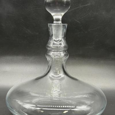 Crystal Ship Captain's Decanter w/ Glass Stopper