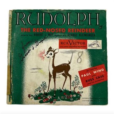 Lot 097
1947 Rudolph The Red Nose Reindeer Read Along book and Record Set