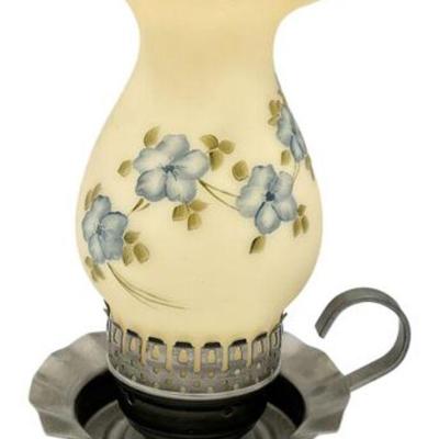 Lot 110
Fenton Art Glass Kim Blake Signed Lamp Shade Candle Holder