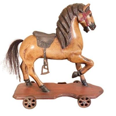 Lot 007
Antique Carved Horse Pull Toy