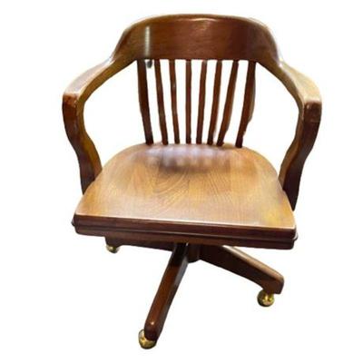 Lot 439
Boling Walnut Finish Rolling Bankers Chair