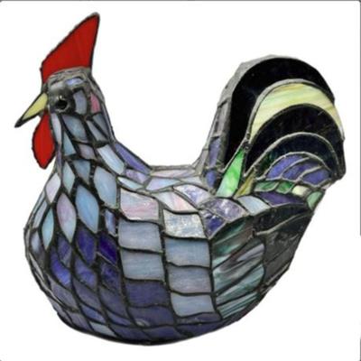 Lot 087
Stained Glass Rooster Lamp