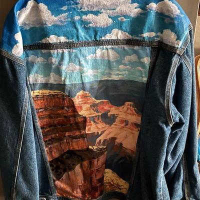 Hand painted denim jacket - Ross Myers, Tulsa artist
