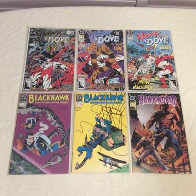 MMT060 Six DC Hawk & Dove, Blackhawk & Hawkworld Comics