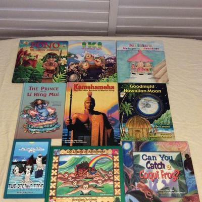 MMT032 Nine Childrenâ€™s Hawaiian Hardcover Books 