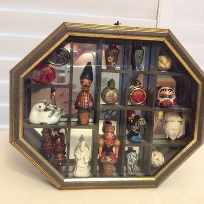 MMT190 Curio Case Full Of Collectibles From Around The World