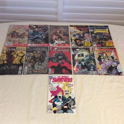 MMT068 Eleven Marvel Venom, Venomized, Wolverine & The X-Men And Midnight Sons Comics
