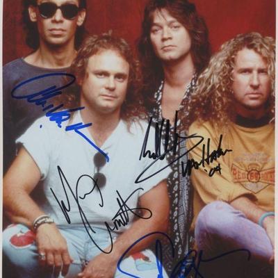 Van Halen band signed photo