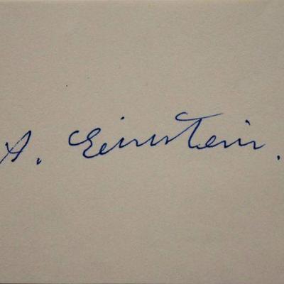 Albert Einstein signature