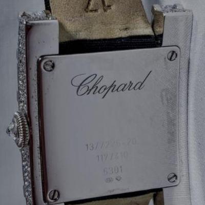 CHOPARD Custom Luxury Ladies Watch - 18K (750) White Gold. Over 29 Total Carats of Diamonds. Cushion & Rose cut diamonds. $150,000