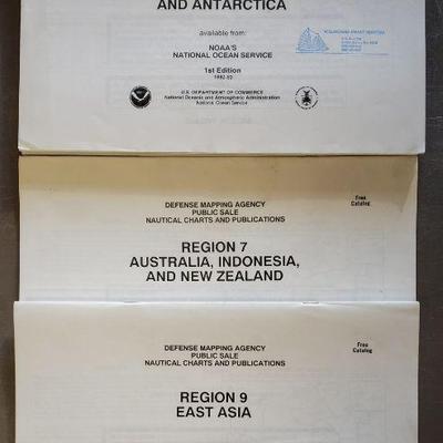 100 or more nautical charts from around the world, all in great condition. 