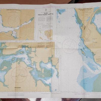 100 or more nautical charts from around the world, all in great condition. 