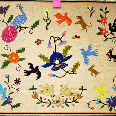 Original JUAN SILVA large yarn art piece. 