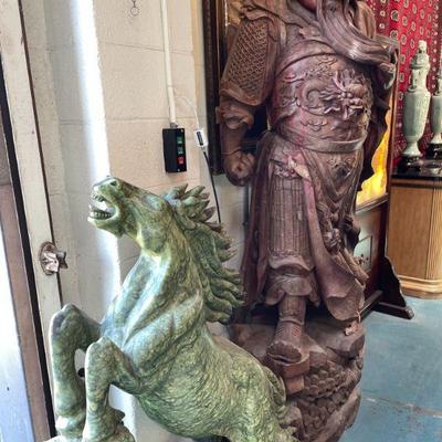 Solid Jade Horse Statue