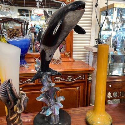 Bronze Whale Statue