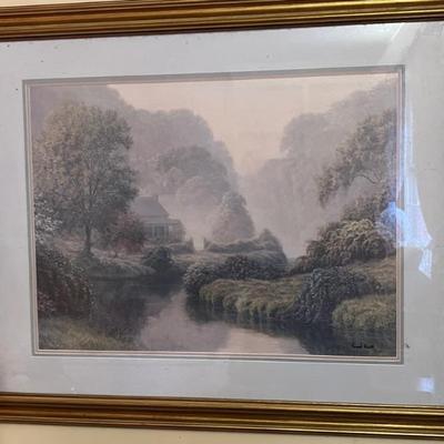 David Heath landscape print - signed