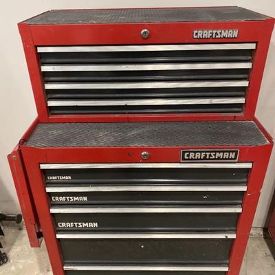 Craftsman tool box with side table