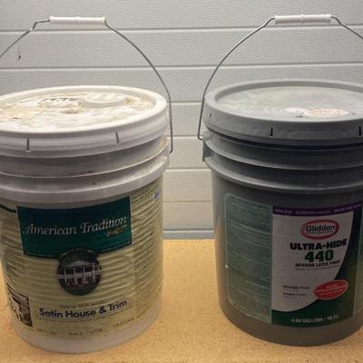 Two sealed buckets of paint. Interior and exterior 