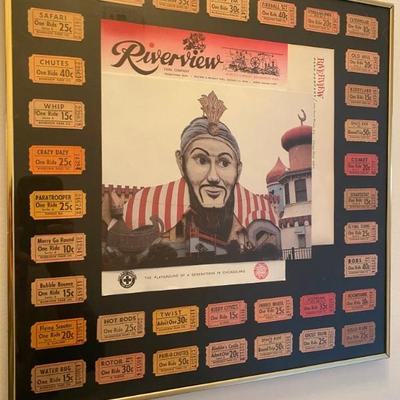 Vintage Riverview Tickets/Framed